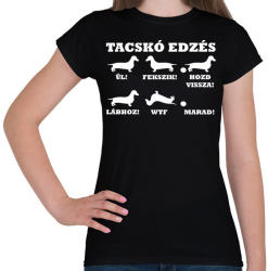 printfashion Tacskó trükkök - Női póló - Fekete (2583552)