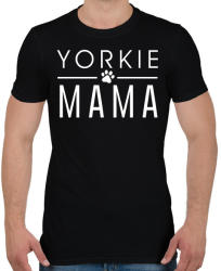 printfashion Yorkie Mama - Férfi póló - Fekete (2581023)