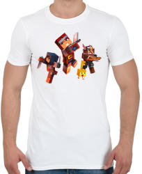 printfashion Minecraft Dungeons Karakterek - Férfi póló - Fehér (2584460)
