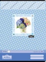 Lizzy Card Virág - Kék virágos A4 kockás füzet (ZI_2017_152)