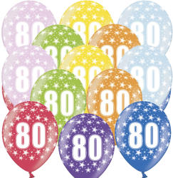 PartyDeco S. r. o Lufi, nagy csomag, évszámos (80), metál, 50 db/cs/vegyes színekben