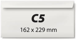  Generic Plic C5, 162 x 229 mm, alb, banda silicon, 80 g/mp, 500 bucati/cutie (KF30305)