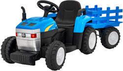 Inlea4Fun Elektromos jármű traktor pótkocsival New Holland T7 - Fekete/kék (RA-PA.A009B.NIE) - kertaktiv