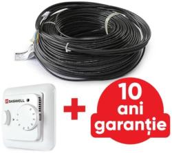Falcon Kit - Cablu de incalzire electrica Falcon U-Heat 830 W - 46, 1m (18 W/m) + Termostat manual U-Heat de perete, cu senzor de temperatura pe podea 16 A (2253135)