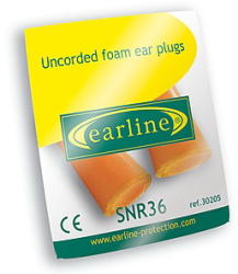 Earline® Earline narancs színű, lekerekített hengeres PU füldugó (SNR 36dB) 30205 (30205)