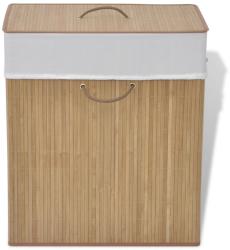 vidaXL Coș de rufe din Bambus Dreptunghiular, Natural (245581)