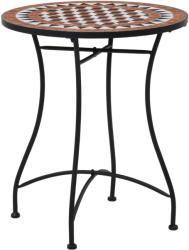 vidaXL Masă de bistro mozaic, maro, 60 cm, ceramică (46713)