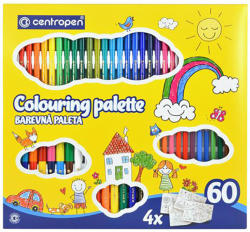 C Set pentru colorat CENTROPEN Colouring Palette 9396, 60 piese