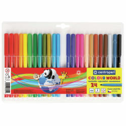 Centropen Carioci CENTROPEN Colour World 7550, 24 culori/set