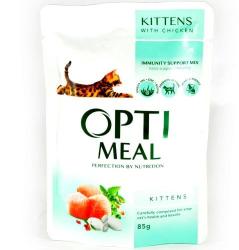Optimeal Cat Kitten cu Carne de Pui 24 x 85 gr