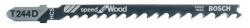 Bosch 5 részes Speed for Wood szúrófűrészlap-készlet T244D, 100 mm (2608630058)
