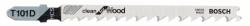 Bosch 5 részes Clean for Wood szúrófűrészlap-készlet T101D, 100 mm (2608630032)