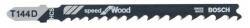 Bosch 100 részes Speed for Wood szúrófűrészlap-készlet T144D, 100 mm (2608637880)