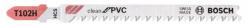 Bosch 5 részes Clean for PVC szúrófűrészlapkészlet T102H, 100 mm (2608667446)
