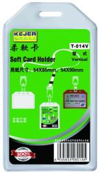 Buzunar PVC flexibil, pentru ID carduri, 54 x 85mm, vertical, 5 buc/set, KEJEA - transparent (KJ-T-014V)