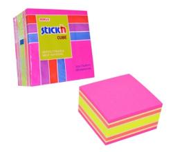  Cub notes autoadeziv 76 x 76 mm, 400 file, Stick"n - neon/pastel asortate (HO-21536)