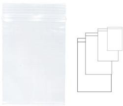  Pungi plastic cu fermoar pentru sigilare, 60 x 80 mm, 100 buc/set, KANGARO - transparente (RD-341125)