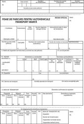  Foaie parcurs transport marfa, A4, 100 file, fata-verso, 3 bucati/set (TI14027) - birotica-asp