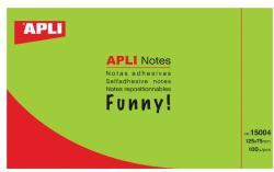 APLI Notite adezive, Apli, 125 x 75 mm, verde, 100 file/set (AL15004) - birotica-asp
