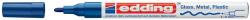 edding Marker permanent Edding 751 cu vopsea, corp metalic, varf rotund, 1-2 mm, albastru (ED751003)