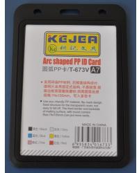  Suport PP tip arc, pentru carduri, 74 x 105mm, orizontal, 5 buc/set, KEJEA - negru (KJ-T-673V)
