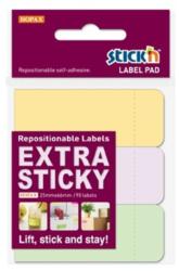 Etichete autoadezive 25 x 65 mm, 3 x 90 etichete/set Stick"n Extra sticky label - pastel asortate (HO-21757)