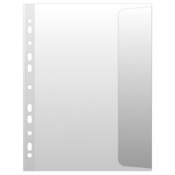  Folie protectie documente A4, cu clapa laterala, 100 microni, 10/set, Donau - transparent (DN100594)