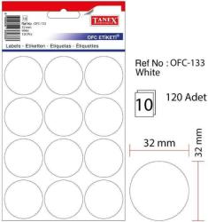  Etichete autoadezive color, D32 mm, 60 buc/set, TANEX - albastru (TX-OFC-133-BL)