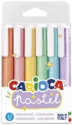 CARIOCA Textmarkere, 6 buc/set, CARIOCA Pastel - culori pastel (CA-43033) - birotica-asp