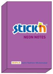  Notes autoadeziv 76 x 51 mm, 100 file, Stick"n - violet neon (HO-21208)