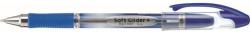Pix PENAC Soft Glider+, rubber grip, 0.7mm, varf metalic - scriere albastra (P-BA1905-03F)