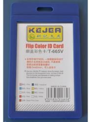  Suport PP tip flip, pentru carduri, 55 x 85mm, vertical, 5 buc/set, KEJEA - bleumarin (KJ-T-665V)