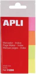 APLI Index Apli autoadeziv, hartie, 20 x 50 mm, 4 culori x 40 file (AL011286)