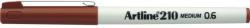 ARTLINE Liner ARTLINE 210, varf fetru 0.6mm - maro (EK-210-BR) - birotica-asp