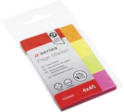 A-SERIES Index A-series, autoadeziv, hartie, 20 x 50 mm, 4 culori/set, 40 file/culoare (AY000808) - birotica-asp