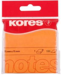 KORES Notite autoadezive Kores, 75 x 75 mm, 100 file/bucata, portocaliu (KS879041)