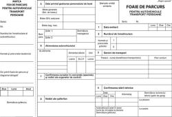  Foaie parcurs transport persoane, A4, 100 file, fata-verso, 3 bucati/set (TI14227) - birotica-asp