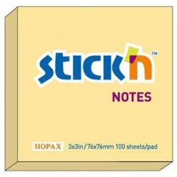 Notes autoadeziv 76 x 76 mm, 100 file, Stick"n - portocaliu pastel (HO-21391)