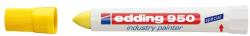 edding Marker permanent Edding 950 Industrial, corp plastic, varf rotund, 10mm, galben (ED950005)