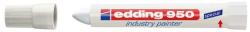 edding Marker permanent Edding 950 Industrial, corp plastic, varf rotund, 10mm, alb (ED950049) - birotica-asp