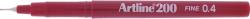 ARTLINE Liner ARTLINE 200, varf fetru 0.4mm - rosu inchis (EK-200-DRE) - birotica-asp
