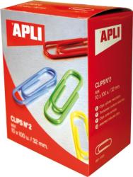 APLI Agrafe de birou Apli, 32 mm, asortate, 100 bucati/cutie (AL011723)