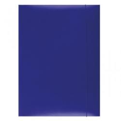 Office Products Mapa din carton plastifiat cu elastic, 300gsm, Office Products - albastru (OF-21191131-01) - birotica-asp