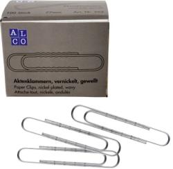 ALCO Agrafe nichelate 77 mm, ondulate, 100/cutie, ALCO (AL-262)
