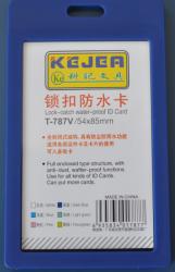 Suport PP water proof snap type, pentru carduri, 55 x 85mm, vertical, 5 buc/set, KEJEA - bleumarin (KJ-T-787V)