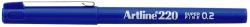 ARTLINE Liner ARTLINE 220, varf fetru 0.2mm - albastru (EK-220-BL) - birotica-asp