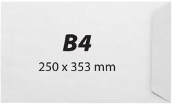 Plic B4, 250 x 353 mm, alb, banda silicon, 100 g/mp, 250 bucati/cutie (KF60205)