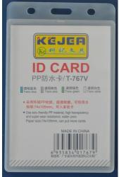 Suport PP water proof, pentru carduri, 74 x 105mm, orizontal, 5 buc/set, KEJEA - transparent (KJ-T-767V)