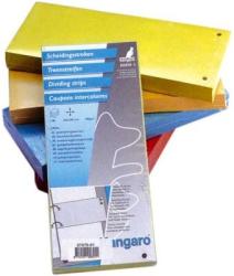 Separatoare carton pentru biblioraft, 180 g/mp, 105 x 240 mm, 100/set, KANGARO - rosu (K-07070-13)