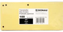 DONAU Separatoare carton pentru biblioraft, 190 g/mp, 105 x 235mm, 100/set, DONAU Duo - galben (DN-8620100-11PL) - birotica-asp